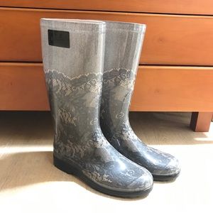 Valentino Lace Print Rainboot